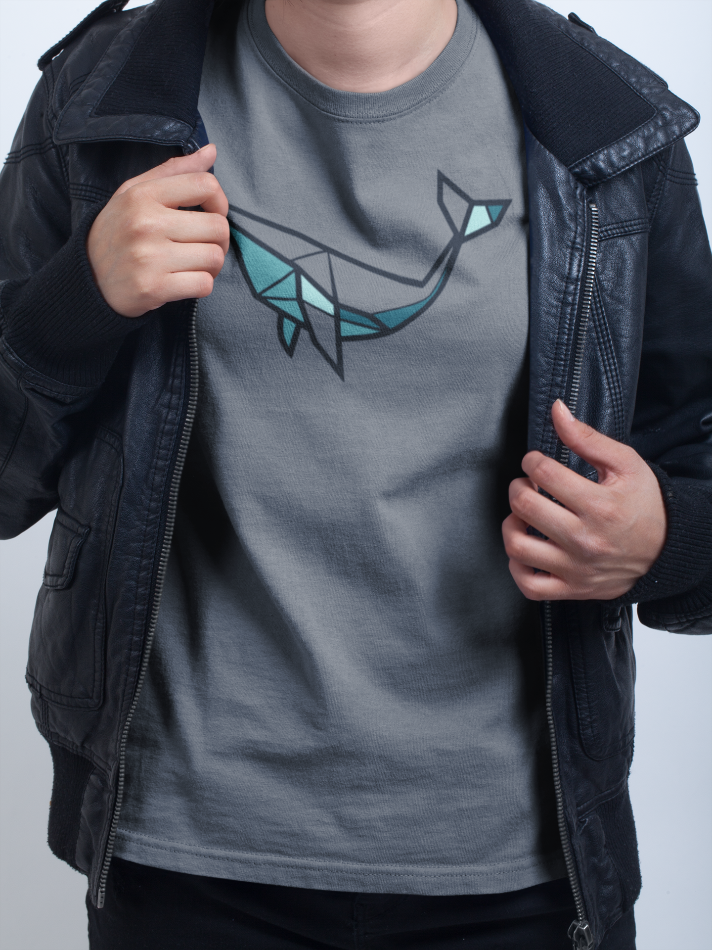 Eco-packaged ocean-inspired tee, perfect for gifting.
