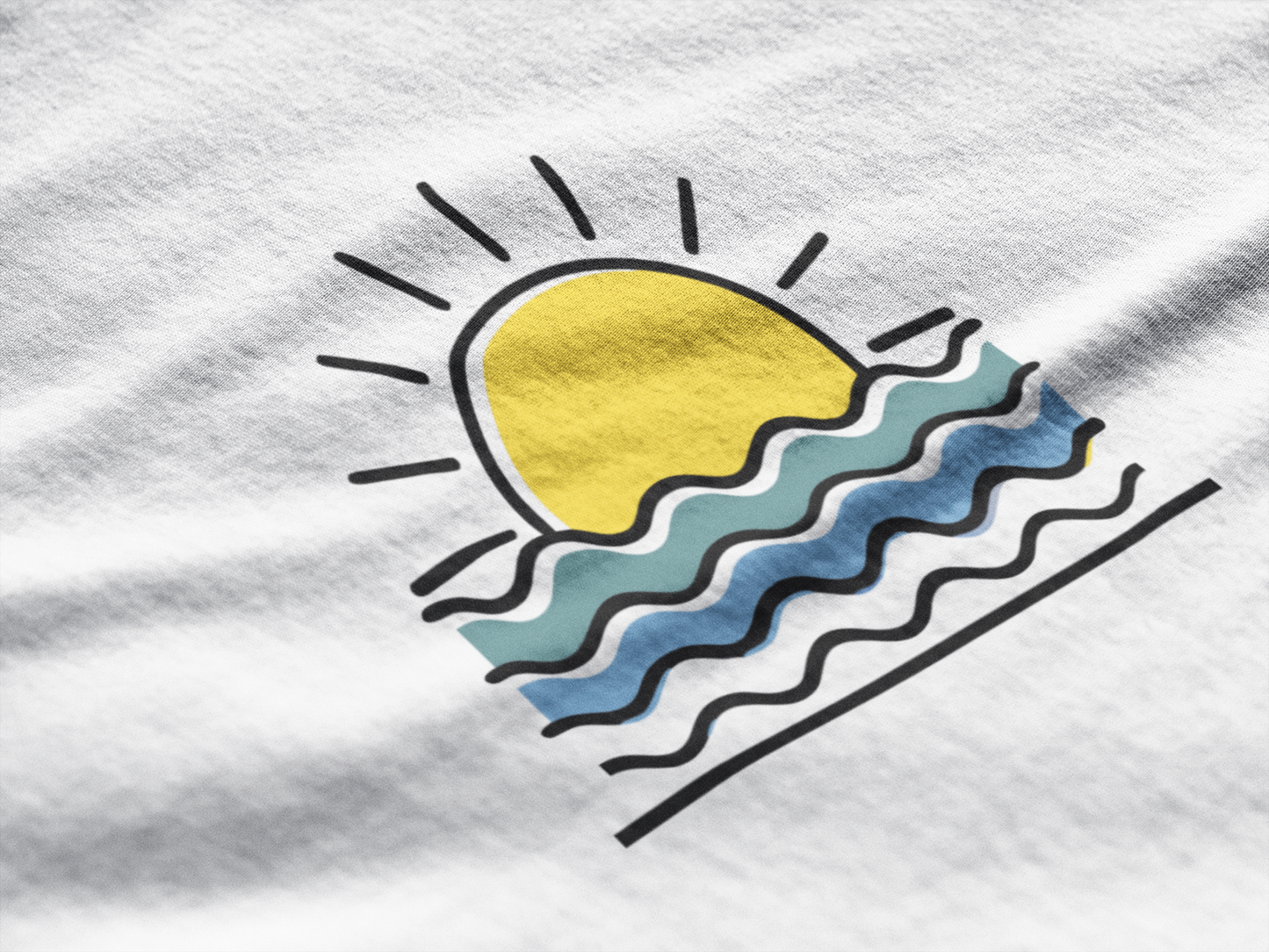 Unique Coastal Sunset-Inspired Organic T-Shirt, celebrating Portugal’s scenic coast.
