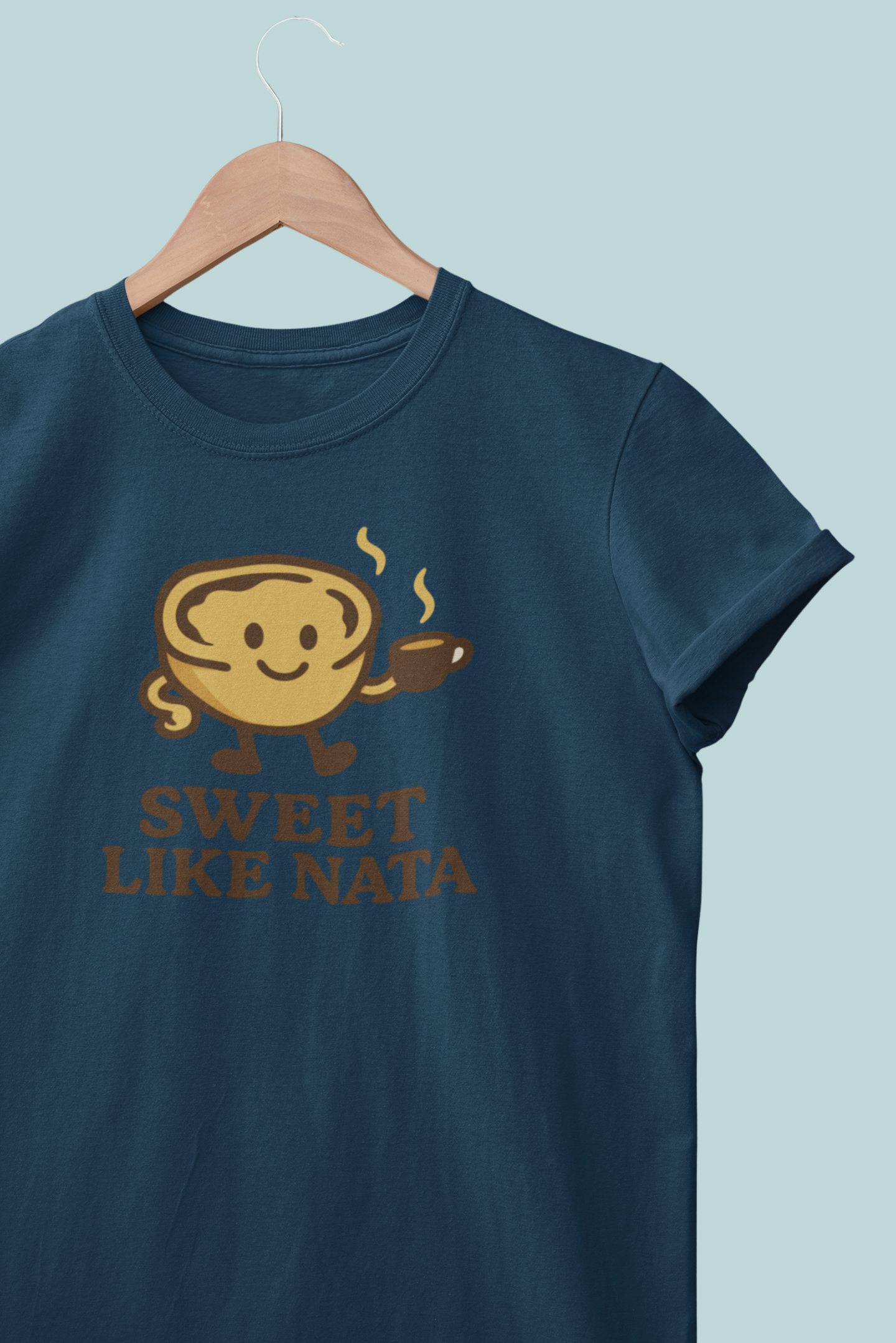 Sustainable fashion shirt featuring iconic Portuguese sweet.