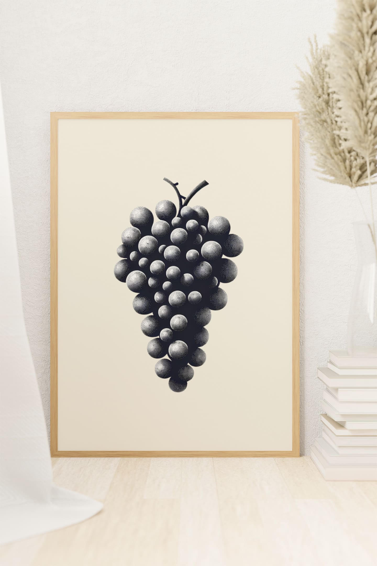 Wine Grapes Minimalist Poster - Atlantic Wave