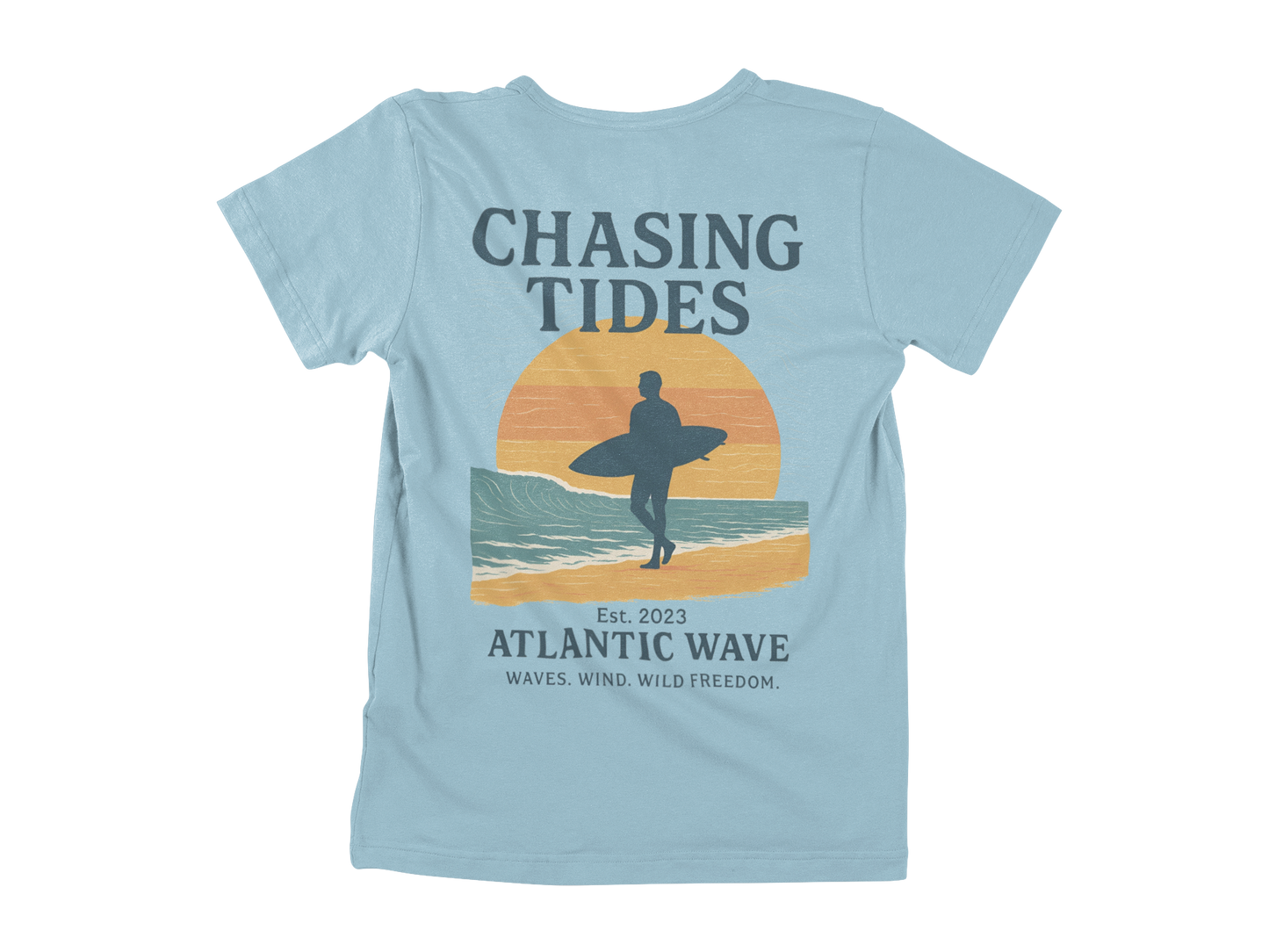 Organic gift-ready surf tee for sustainable fashion fans.