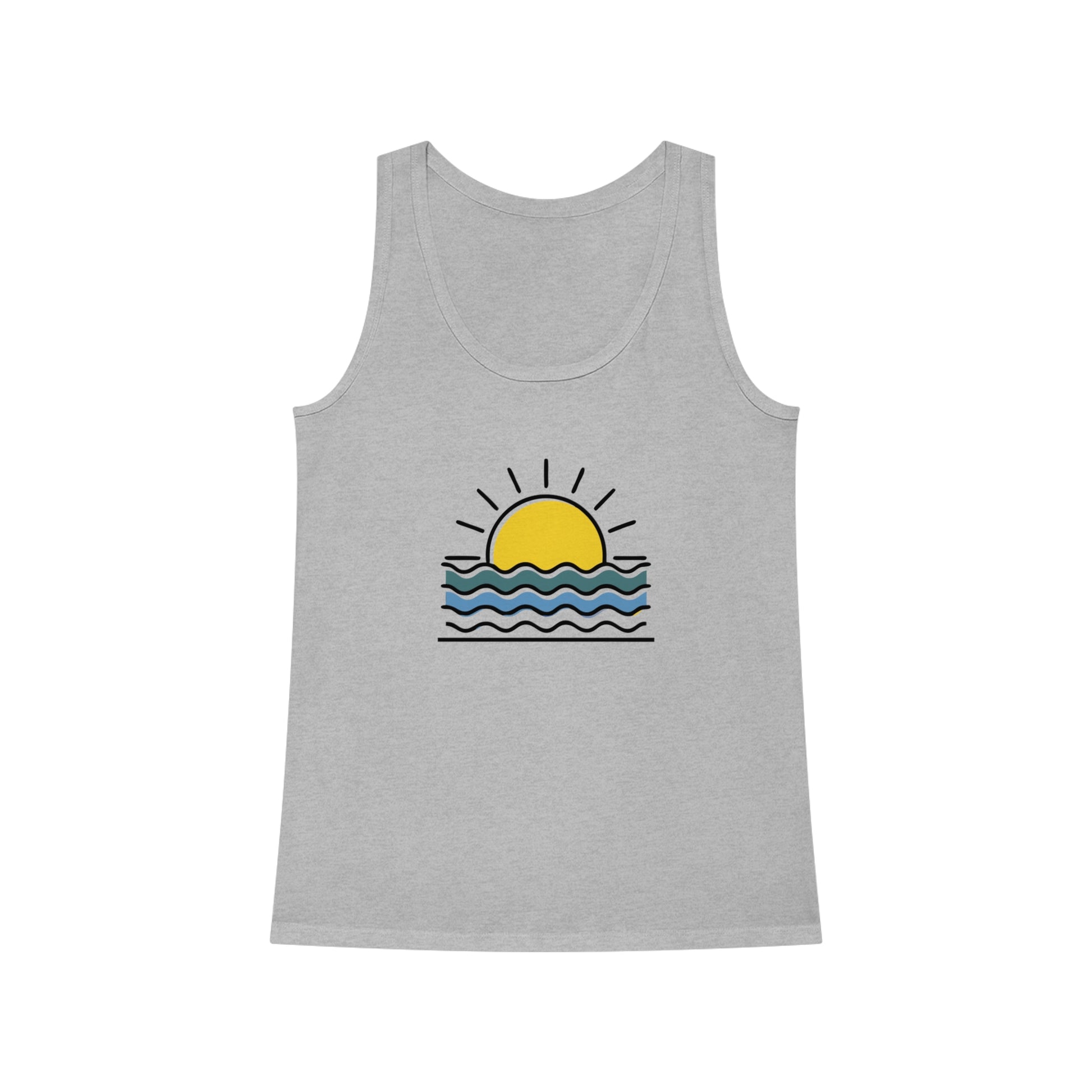 Lightweight Sunset Over the Atlantic Tank Top, perfect for travel and adventure.