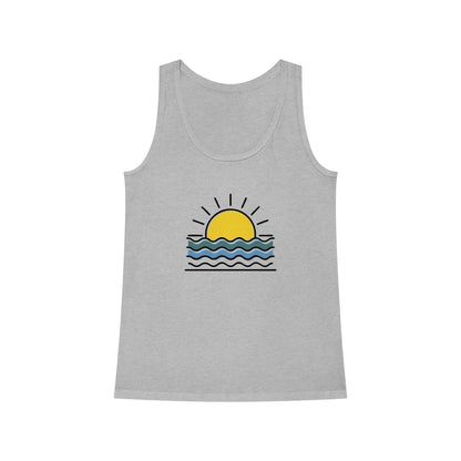 Lightweight Sunset Over the Atlantic Tank Top, perfect for travel and adventure.