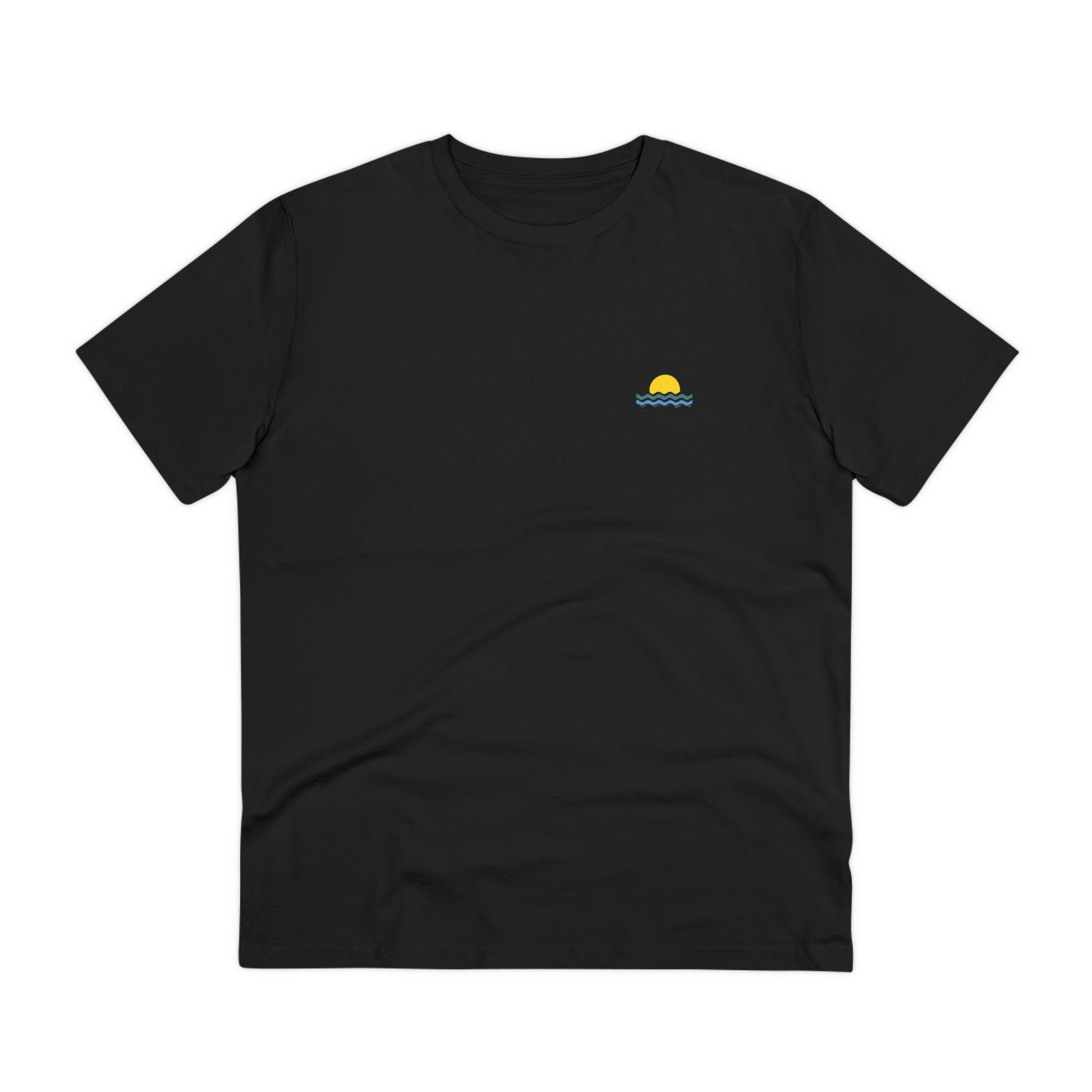 Unique Coastal Sunset-Inspired Organic T-Shirt, perfect for sun chasers.
