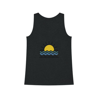 High-quality Packaging for Sunset Over the Atlantic Tank Top, ideal for gifting.