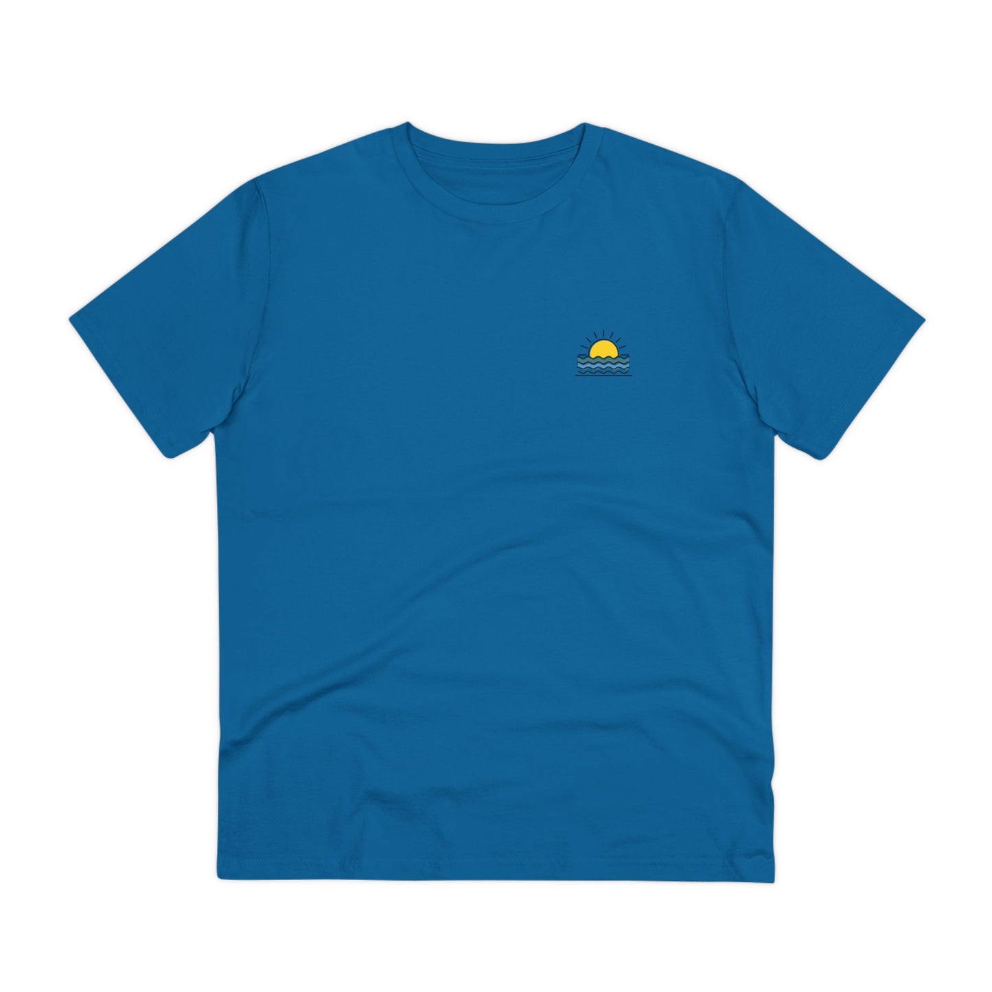 Stylish Organic Cotton Sunset T-Shirt, blending coastal inspiration with modern fashion.