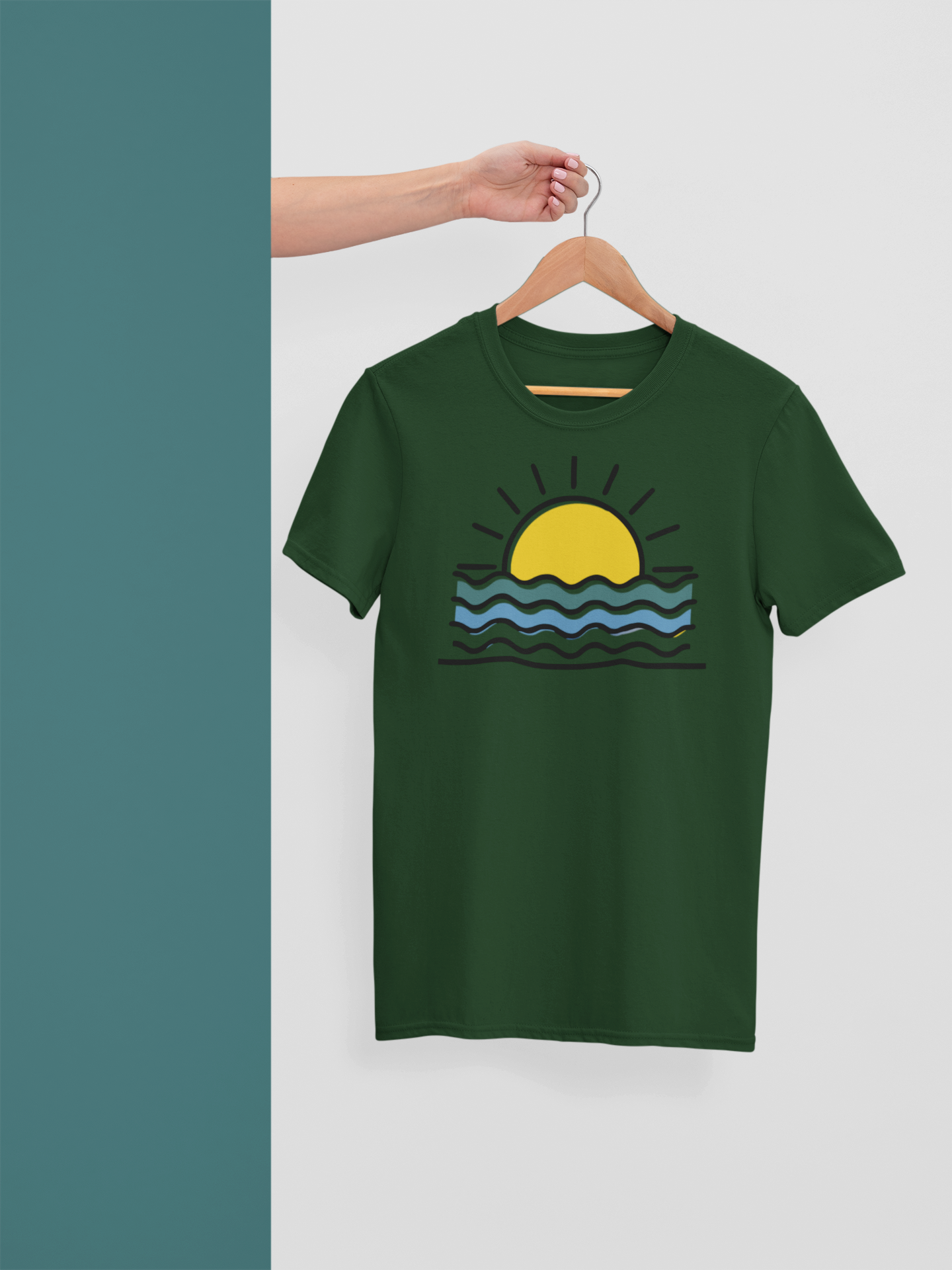 High-quality Packaging for Sunset Over the Atlantic T-Shirt, perfect for gifting.