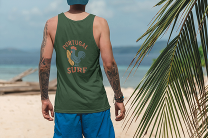 Close-up of the Surfing Galo de Barcelos logo.