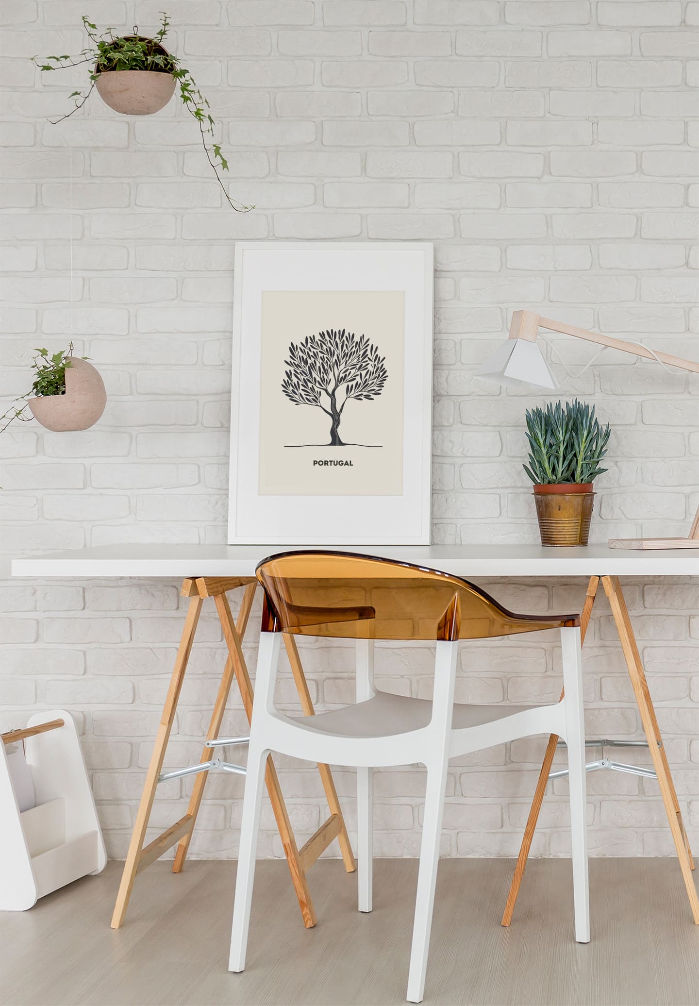 Minimalist Olive Tree Poster - Atlantic Wave