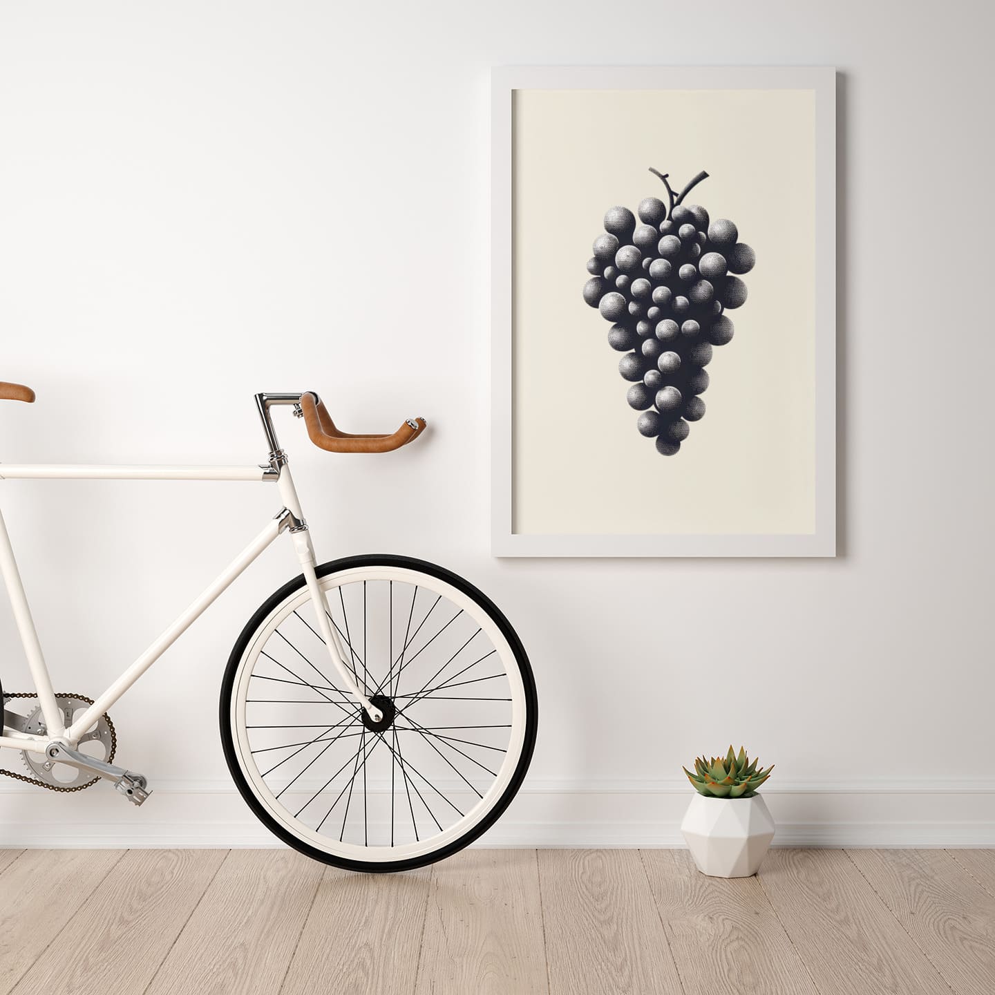 Wine Grapes Minimalist Poster - Atlantic Wave