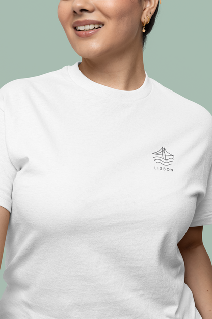 Unisex shirt representing Lisbon in clean design.