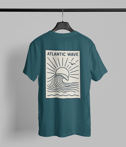 Classic white retro surf t-shirt with clean minimal logo.