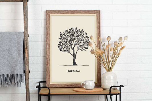 Minimalist Olive Tree Poster - Atlantic Wave