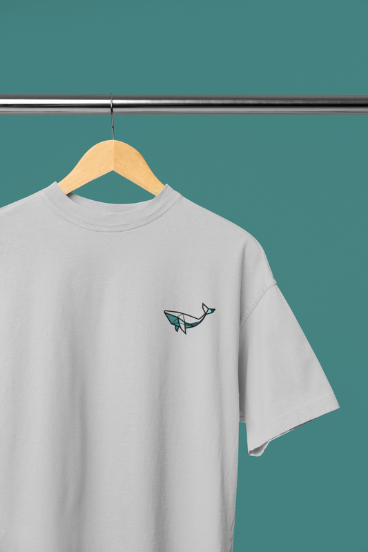Front view of the Azores Whale T-Shirt, featuring a minimalist whale icon.
