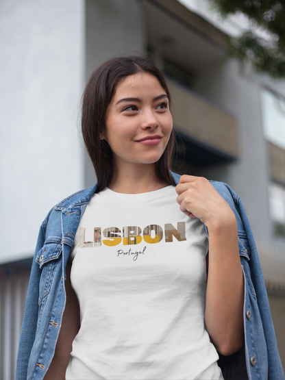 🌟Lisbon Pastel Nata, Azulejos, Torre de Belem und Electrico T-Shirt