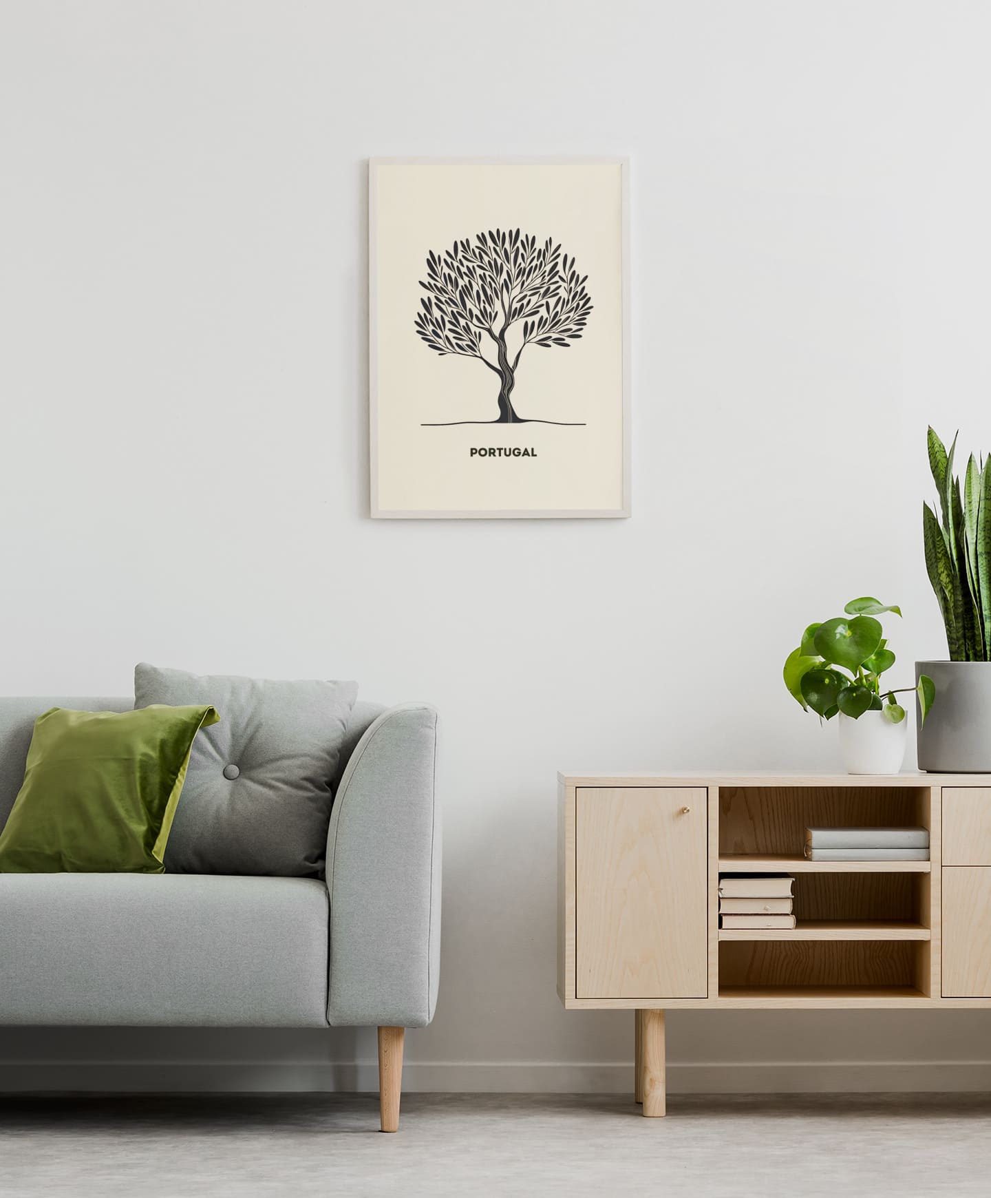 Minimalist Olive Tree Poster - Atlantic Wave