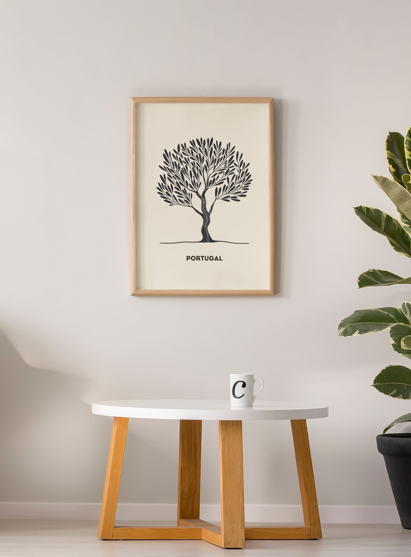 Minimalist Olive Tree Poster - Atlantic Wave