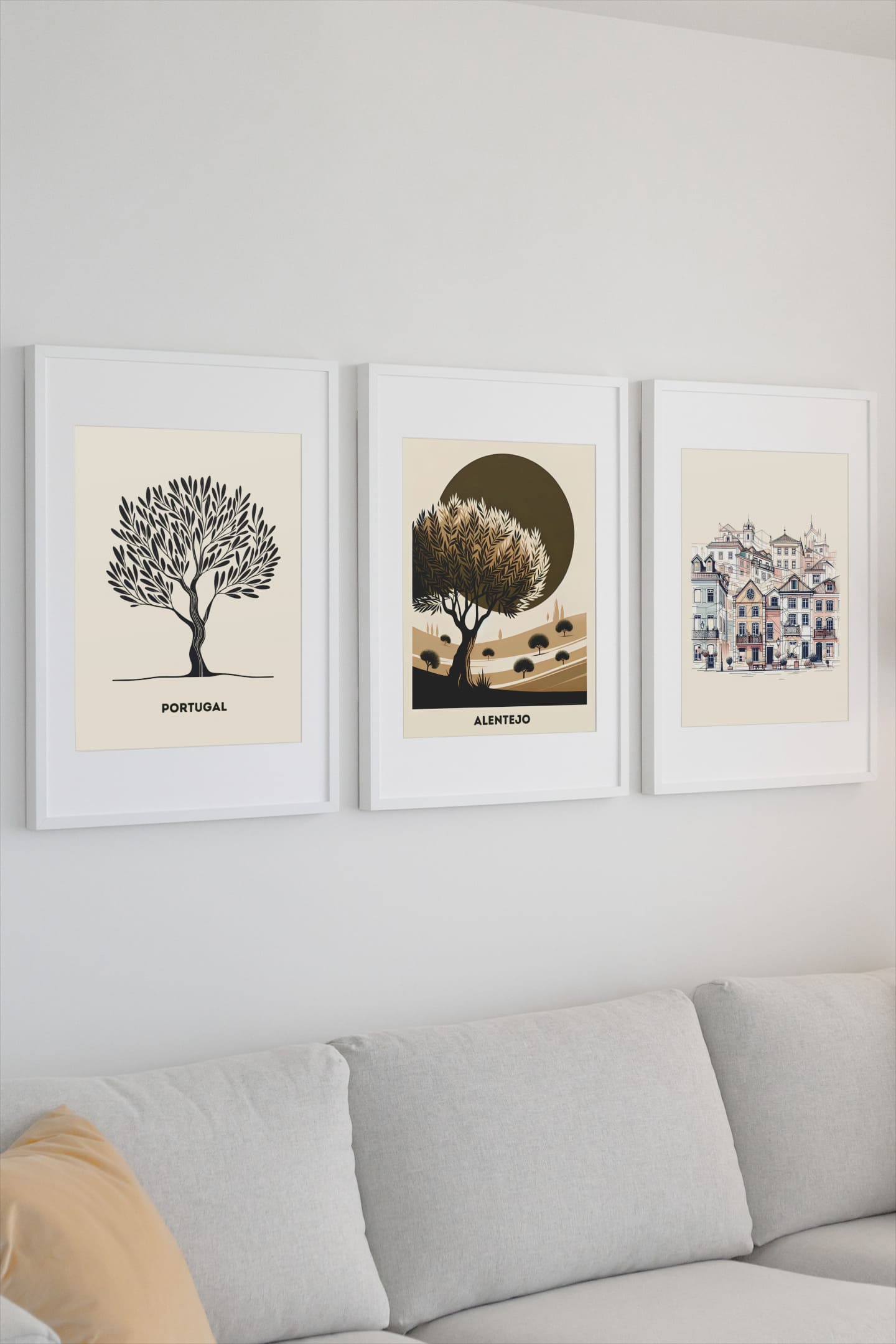 Minimalist Olive Tree Poster - Atlantic Wave