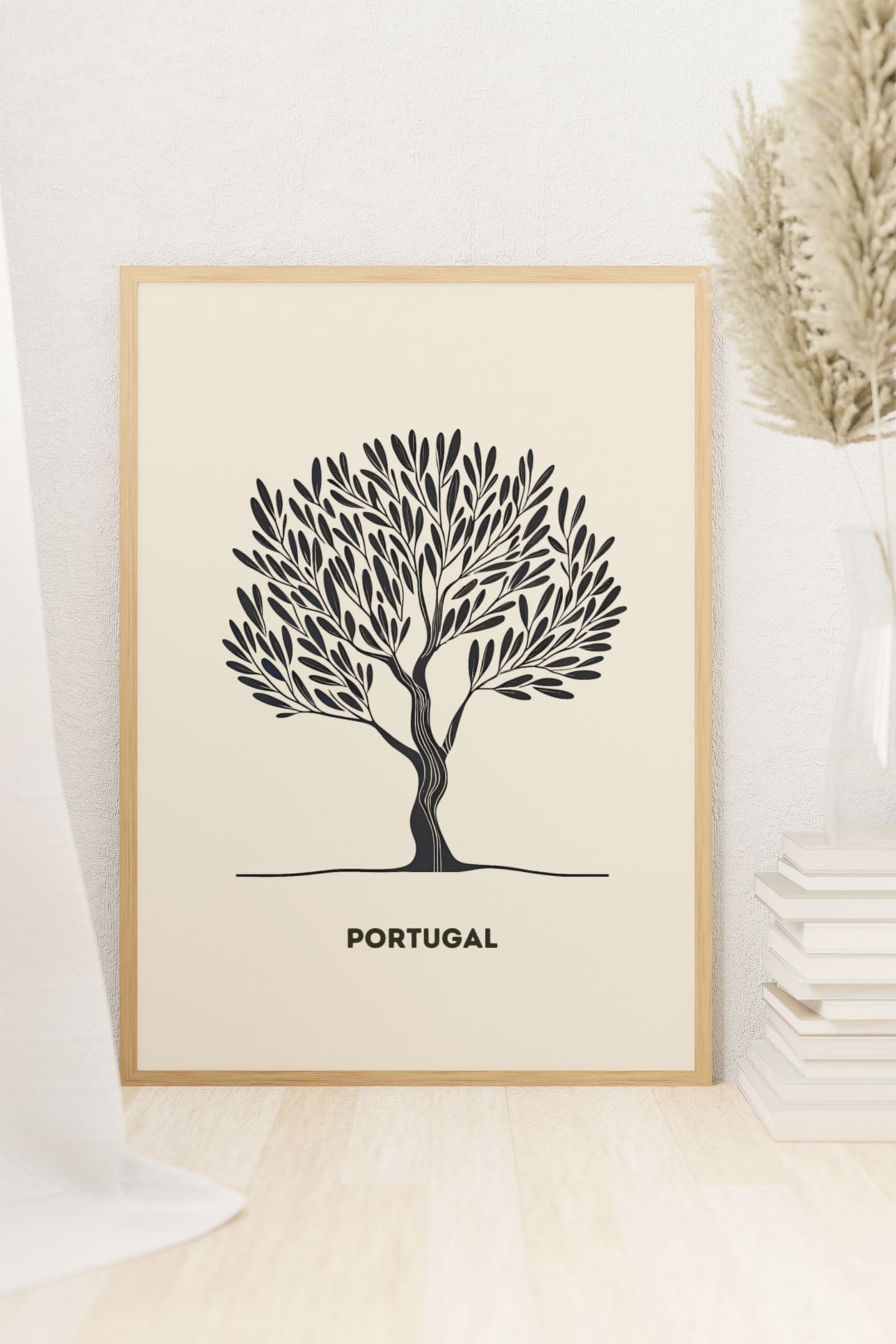 Minimalist Olive Tree Poster - Atlantic Wave