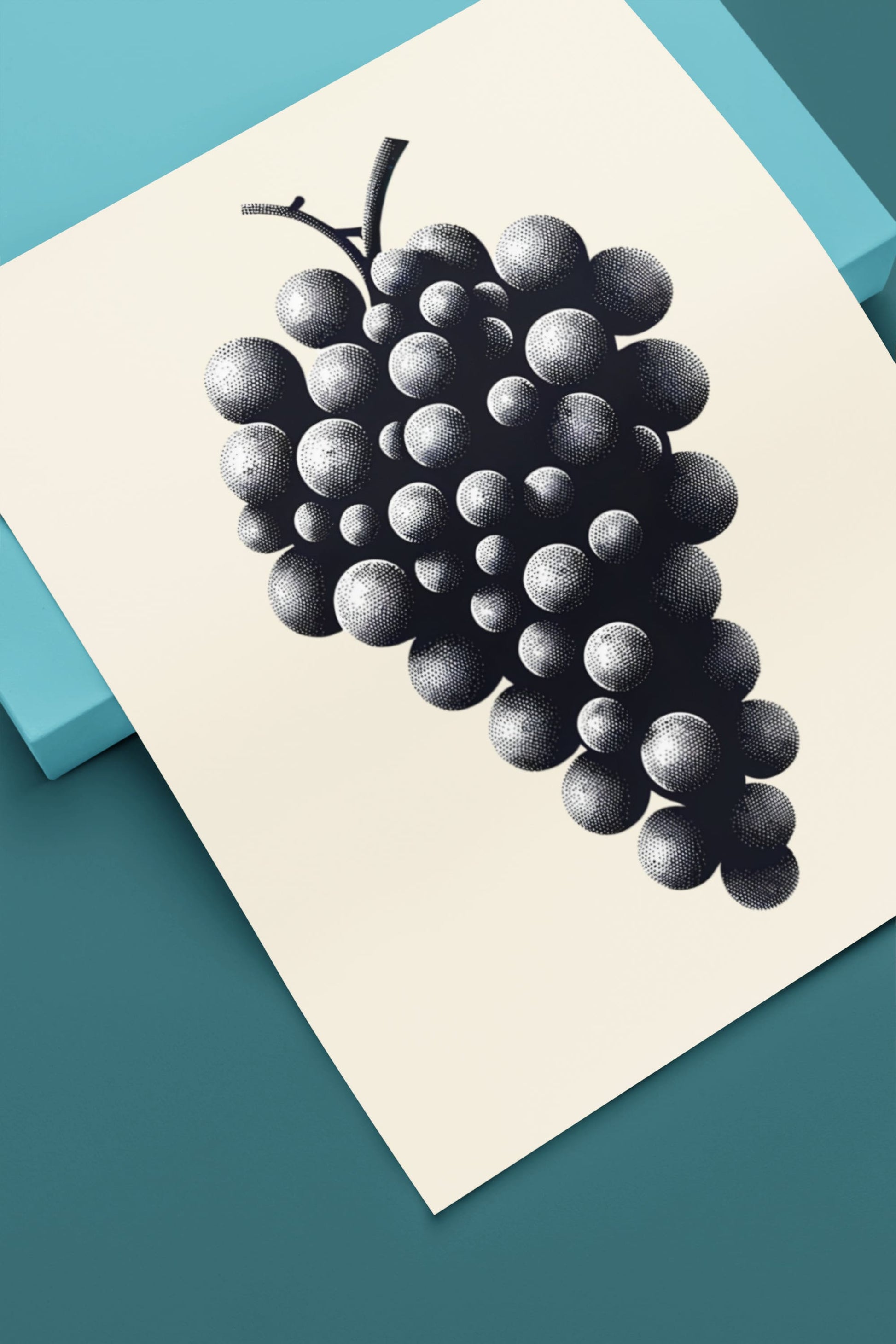 Wine Grapes Minimalist Poster - Atlantic Wave