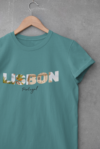 🌟Lisbon Pastel Nata, Azulejos, Torre de Belem und Electrico T-Shirt