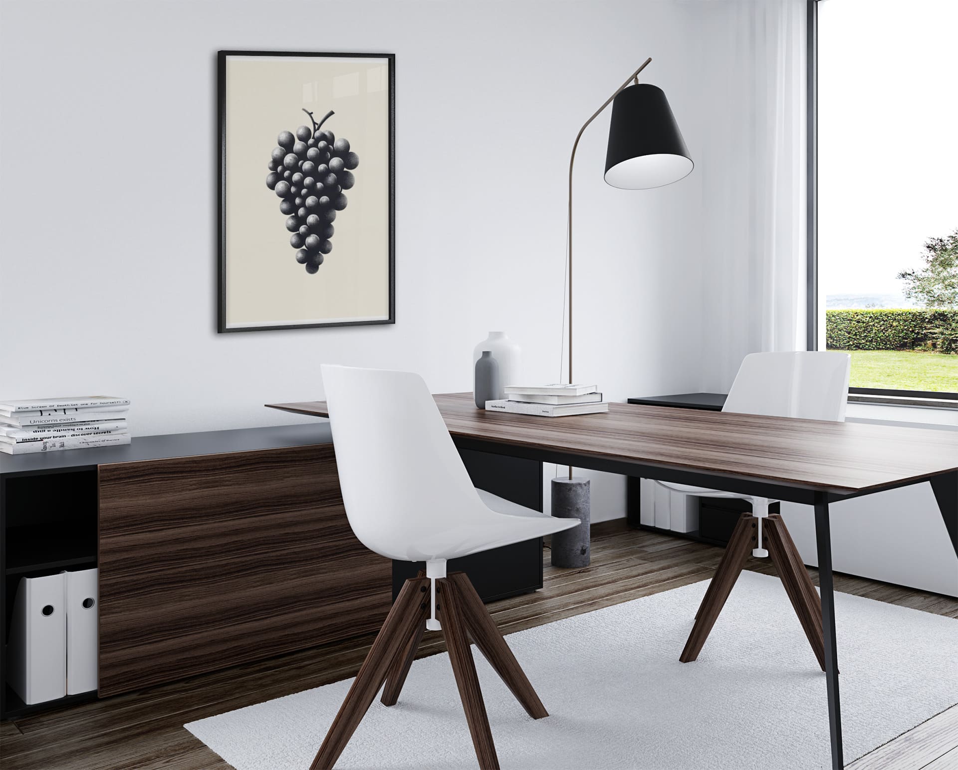 Wine Grapes Minimalist Poster - Atlantic Wave