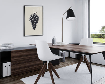 Wine Grapes Minimalist Poster - Atlantic Wave