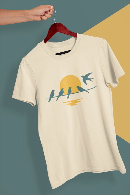Symbolic shirt representing home and saudade.