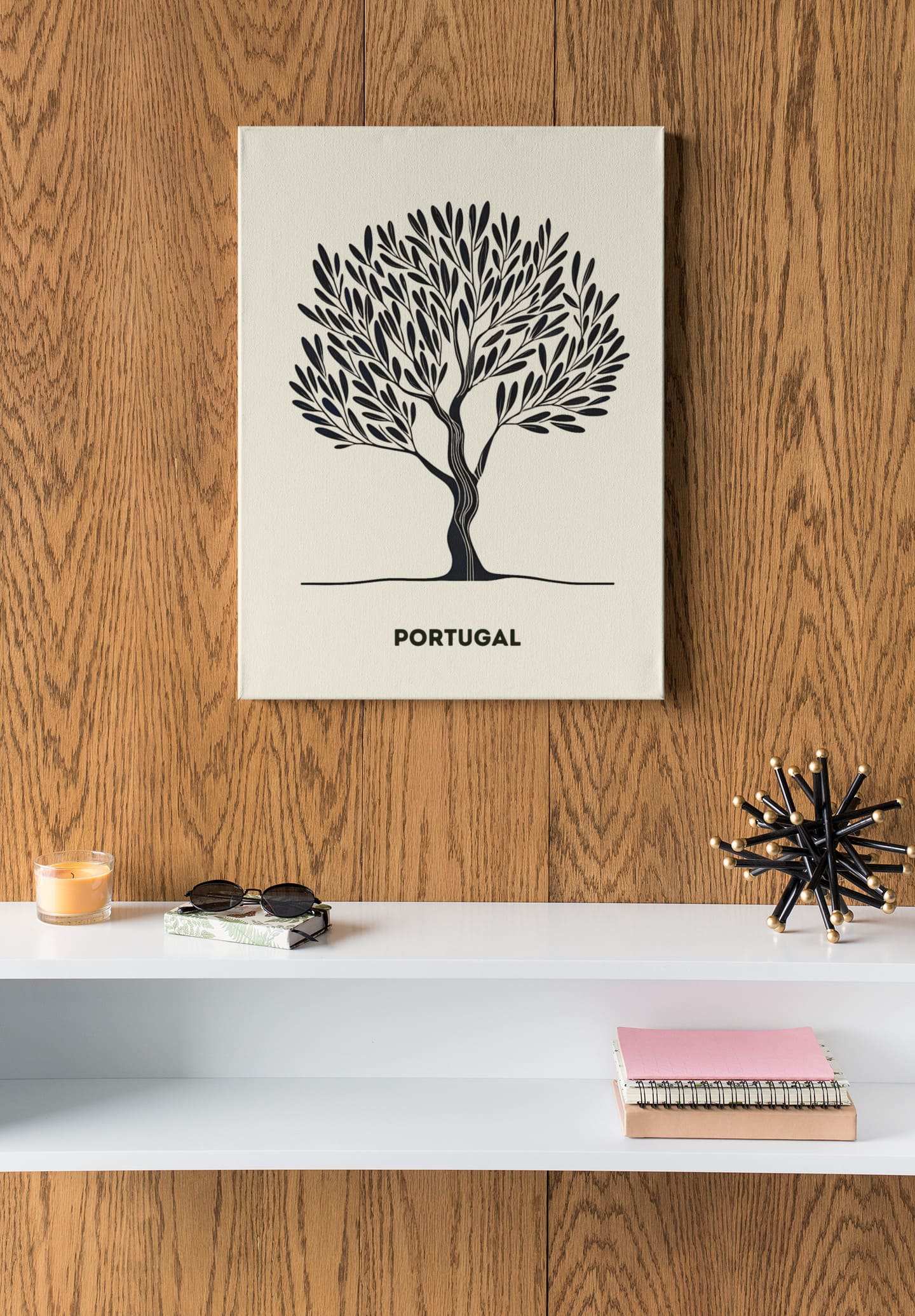 Minimalist Olive Tree Poster - Atlantic Wave