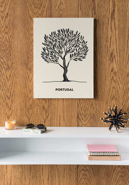 Minimalist Olive Tree Poster - Atlantic Wave