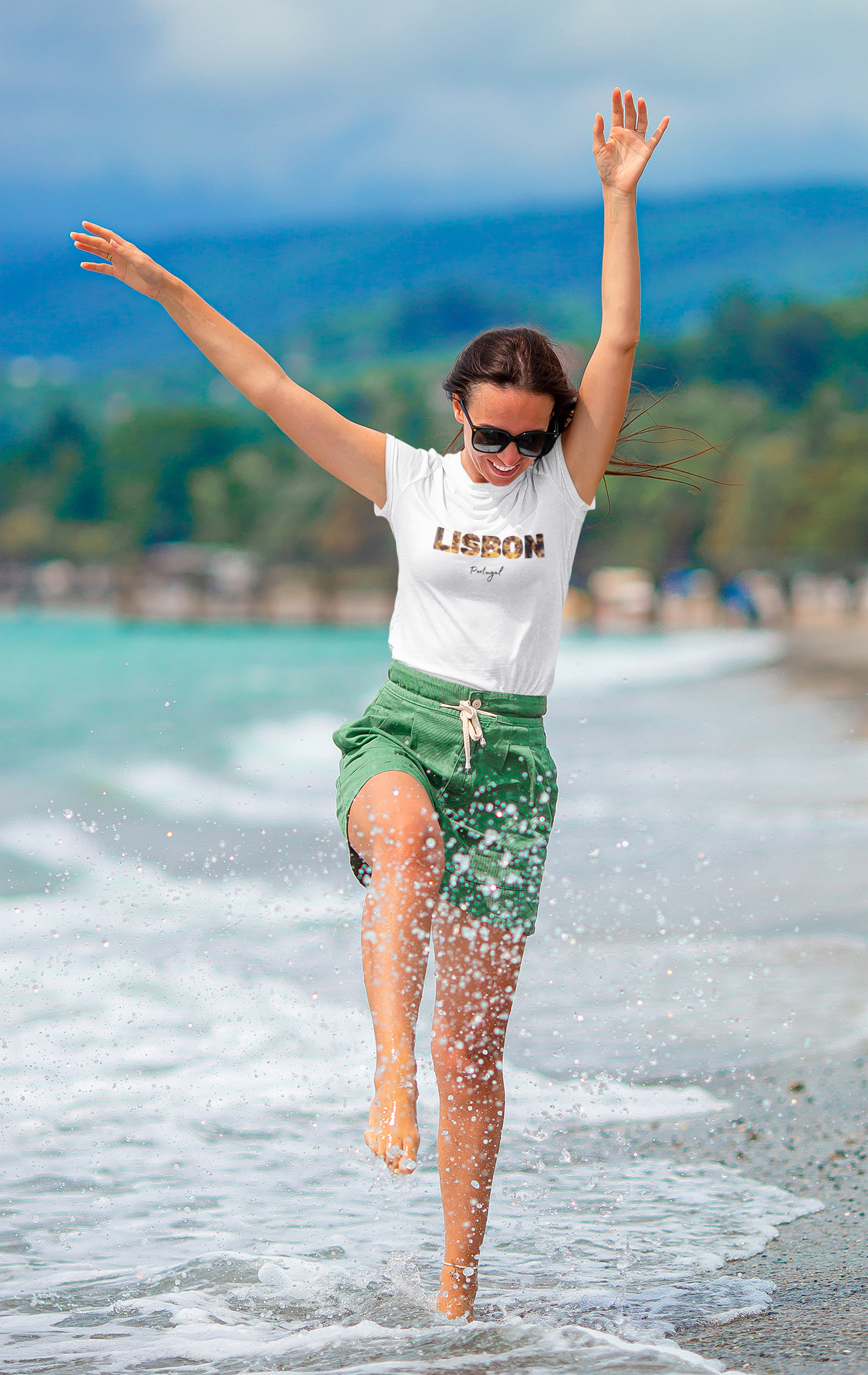 🌟Lisbon Pastel Nata, Azulejos, Torre de Belem und Electrico T-Shirt