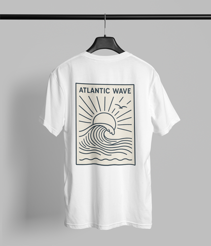 Organic cotton unisex surf shirt inspired by vintage aesthetics.