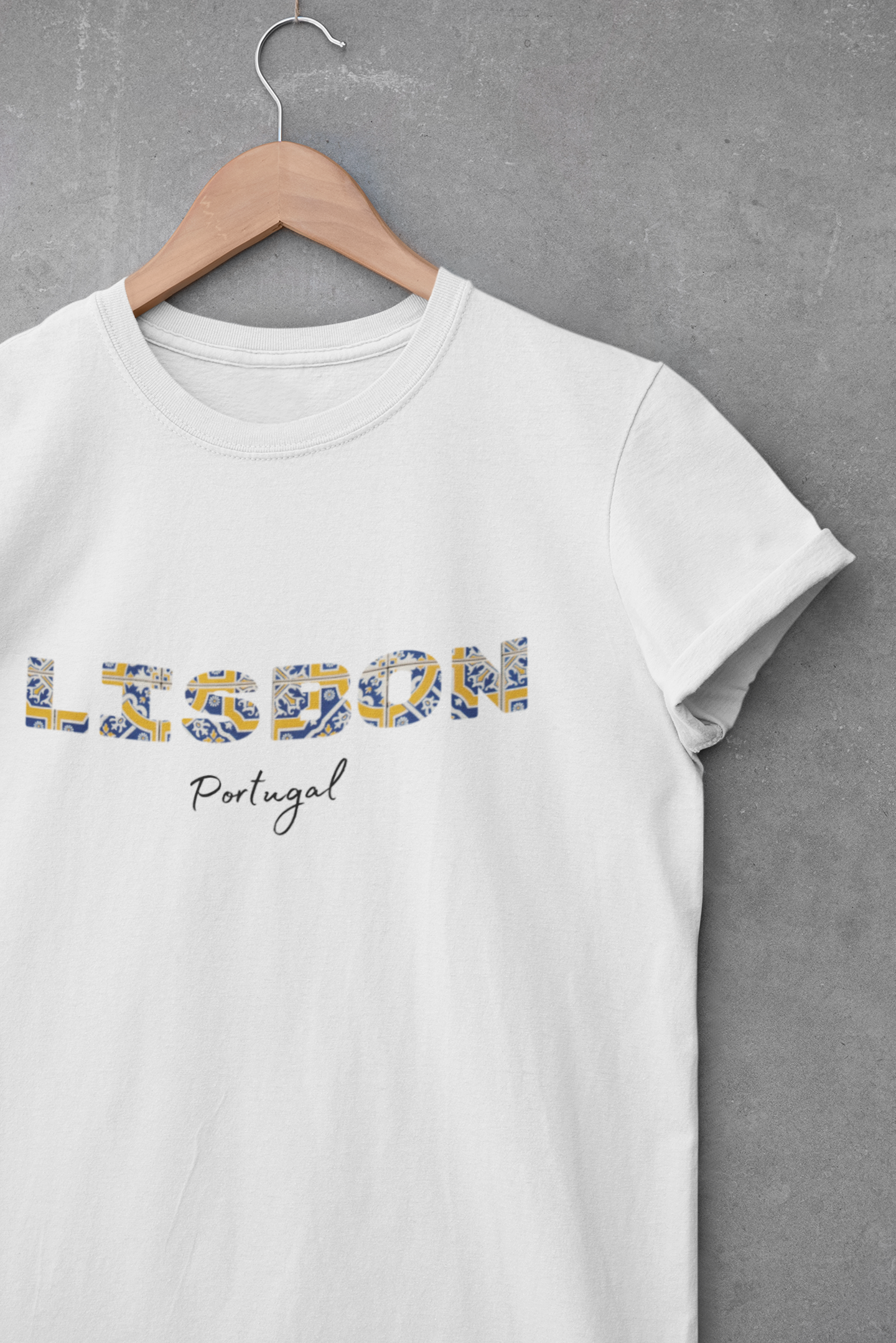 🌟Lisbon Pastel Nata, Azulejos, Torre de Belem und Electrico T-Shirt