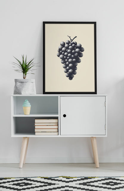 Wine Grapes Minimalist Poster - Atlantic Wave
